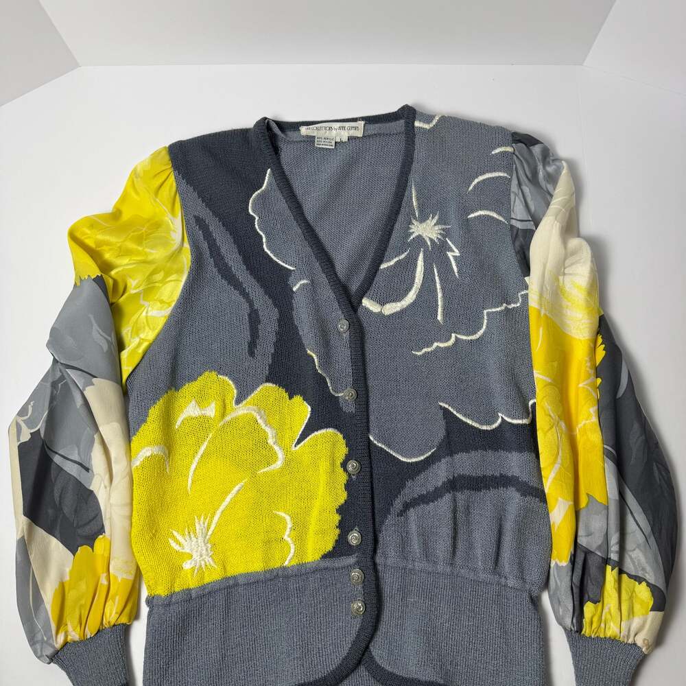 VTG 1980s Cardigan Umi Collections by Anne Crimmins L With flowy sleeves